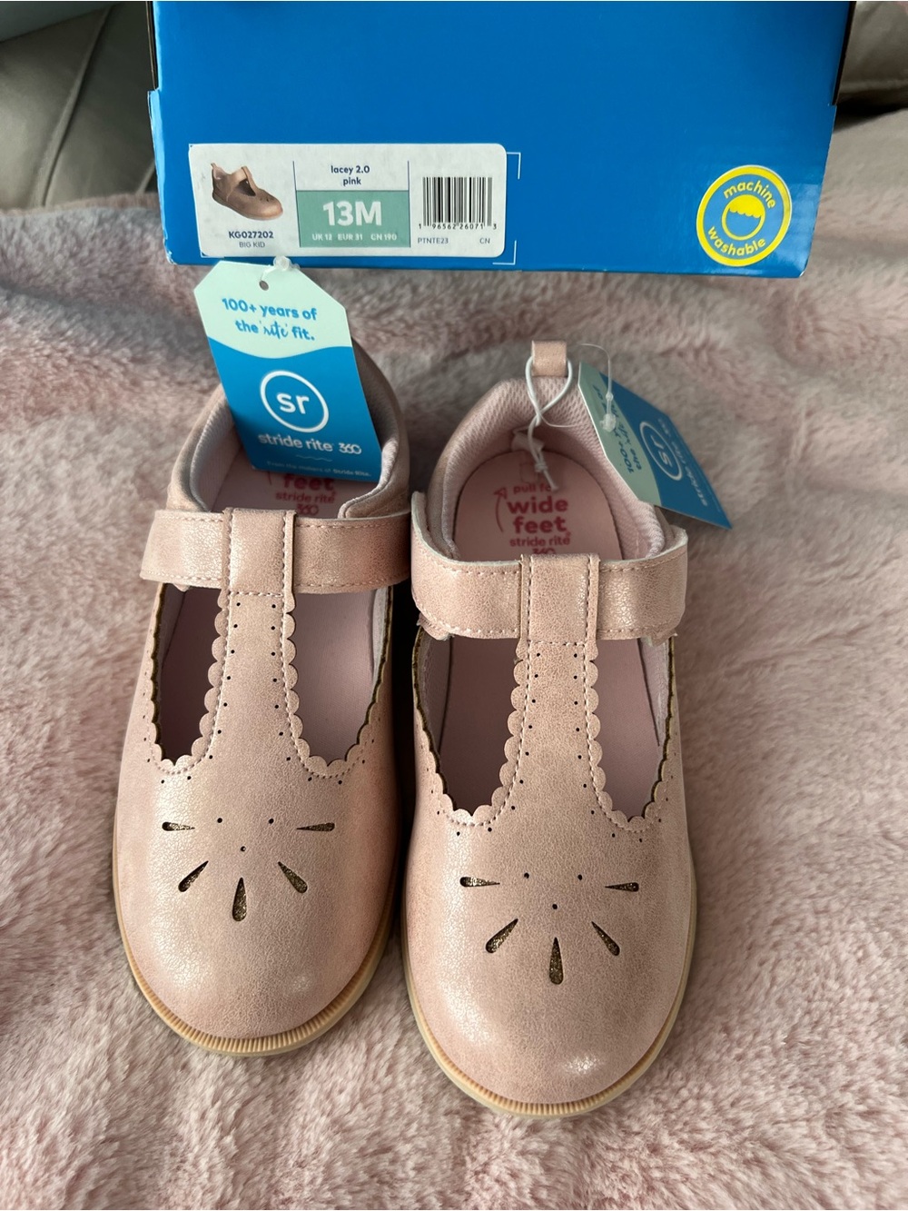 Stride Rite Light Pink T-Strap Mary Jane Shoes for Girls